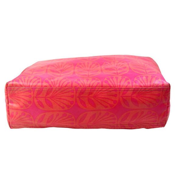 LARGE Sigrid Olsen COATED PINK COTTON BLEND SHOULDER BAG HANDBAG TOTE CARRY ON - Picture 6 of 14